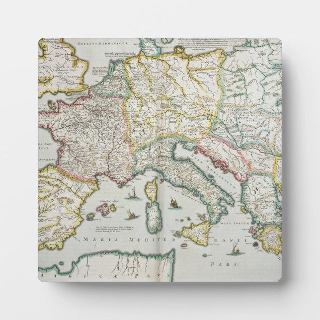 Placa Expositora Mapa del Imperio de Carlomagno (Frente)