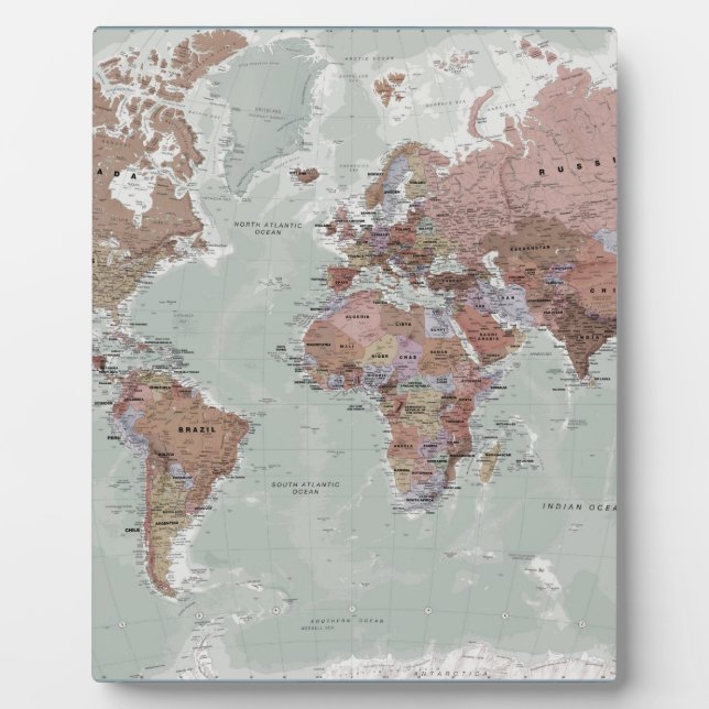 Placa Expositora Mapa del mundo ejecutivo (Frente)