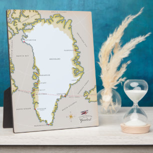 Placa Expositora Mapa ilustrado de Groenlandia