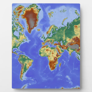 Placa Expositora Mapa internacional de la geografía mundial