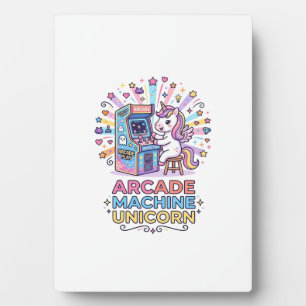 Placa Expositora Máquina de Arcade de Unicornio Arte de Unicornio L