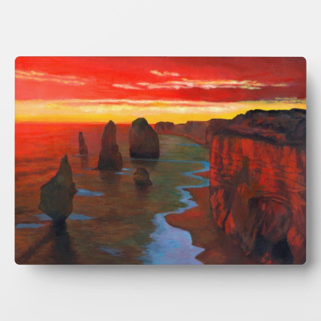 Placa Expositora Mar Rocoso al atardecer (Frente)