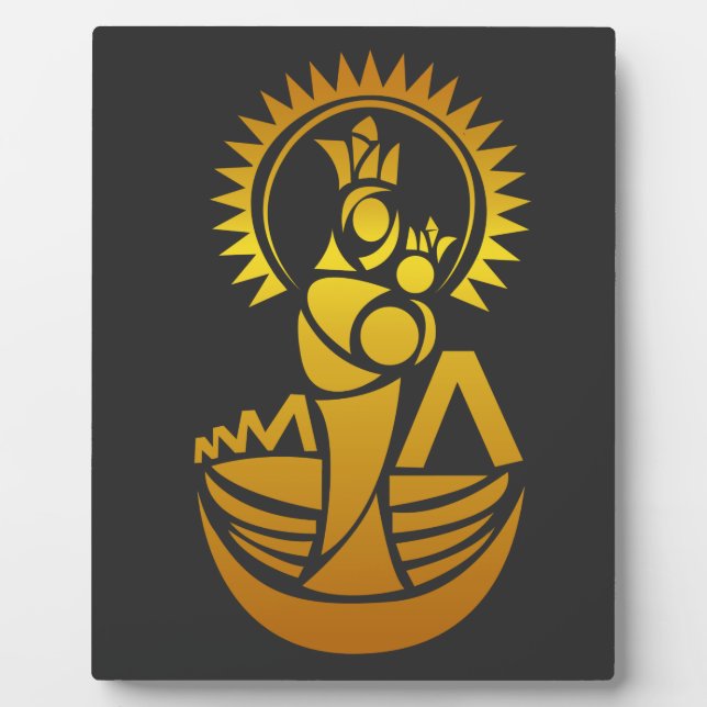 Placa Expositora Maracaibo Virgen Chinita Chiquinquira (Frente)