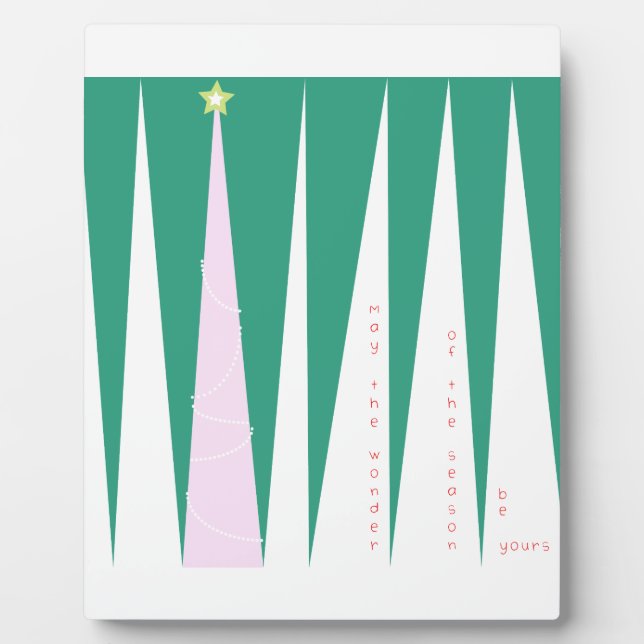 Placa Expositora Maravilla del árbol de Navidad de temporada (Frente)