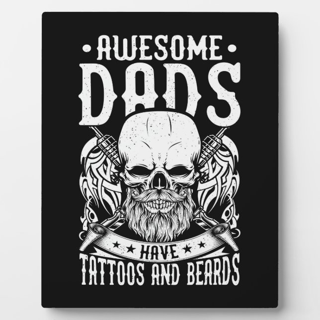 Placa Expositora Maravillosas modas: Regla de tatuajes y barbas (Frente)