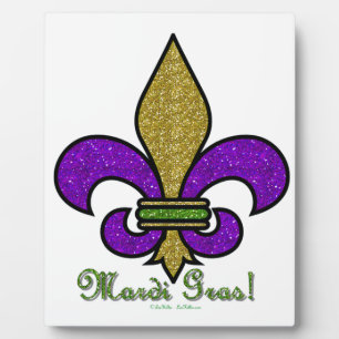 Placa Expositora Mardi Gras Fleur De Lis