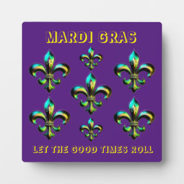 Placa Expositora Mardi Gras Fleur De Lis