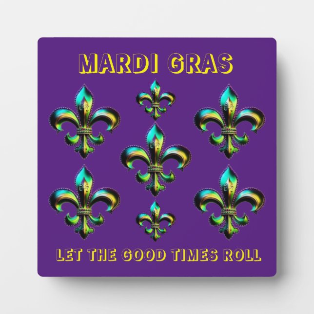 Placa Expositora Mardi Gras Fleur De Lis (Frente)