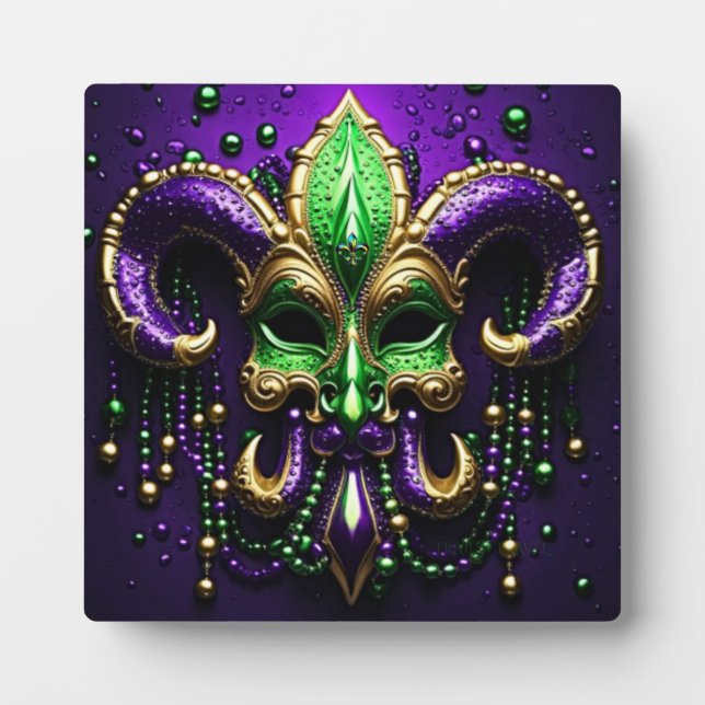 Placa Expositora Mardi Gras Fleur De Lis Design 2024 (Frente)