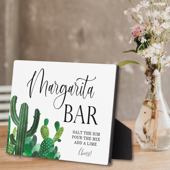 Placa Expositora Margarita Bar boda signo Tabletop Plaque (Subido por el creador)