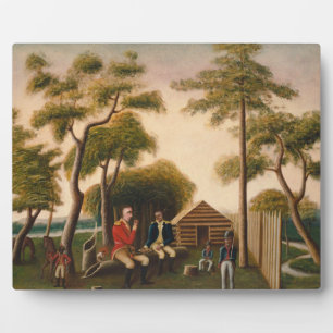 Placa Expositora Marion Festejando al oficial británico