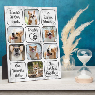 Placa Expositora Mármol de recuerdo de mascota de perro personaliza