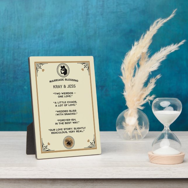 Placa Expositora Marriage Blessing Gift (Lado)