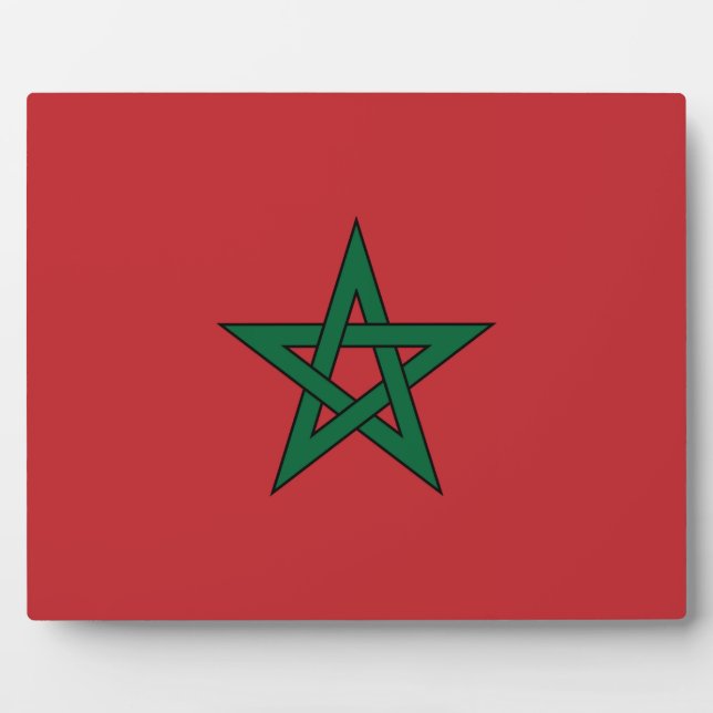 Placa Expositora Marruecos - Bandera marroquí (Frente)