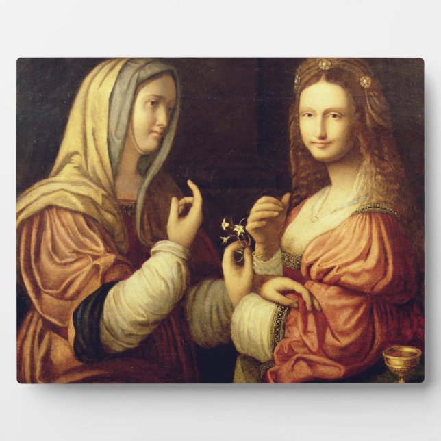 Placa Expositora Mary y Martha (aceite en el panel) (Frente)