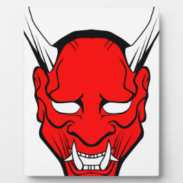Placa Expositora Máscara Roja Japonesa Hannya