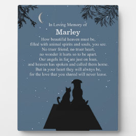 Placa Expositora Mascota conmemorativo perro y gato hermoso nombre 