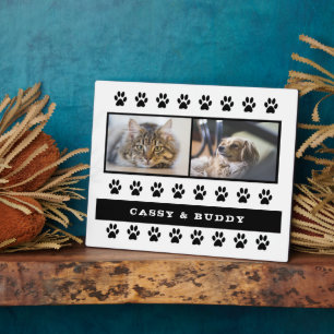 Placa Expositora Mascota de gato y perro Paw Imprimir 2 fotos