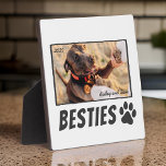Placa Expositora Mascota de historietas moderno Paw Bestie Mejor Am<br><div class="desc">El diseño se compone de tipografía divertida y lúdica con letra sans serif. Añadir una foto personalizado de usted y de su mascota</div>