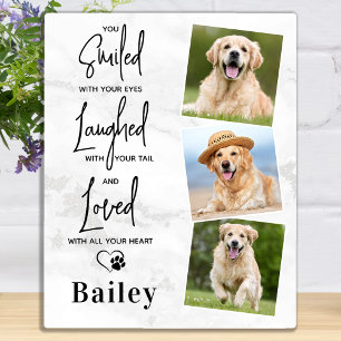 Placa Expositora Mascota de mármol memorial con foto personalizada