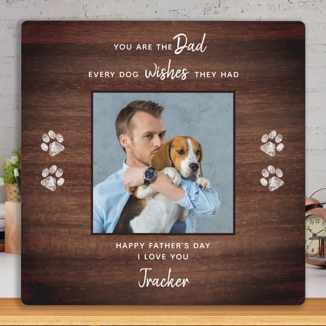 Placa Expositora Mascota de perro y papá personalizado foto Día del (Subido por el creador)