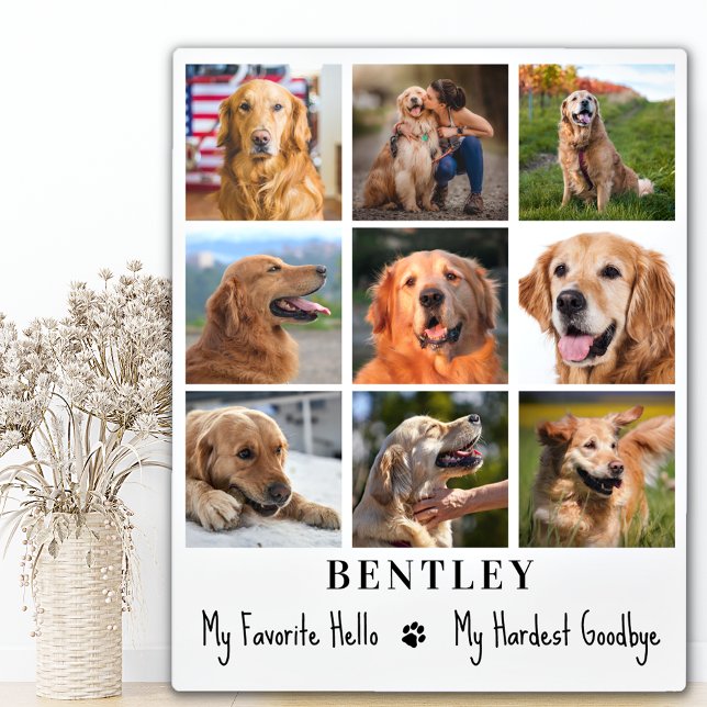 Placa Expositora Mascota Personalizado 9 Collage de fotos Perro gat (Subido por el creador)