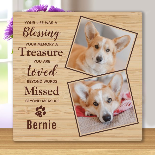 Placa Expositora Mascota personalizado pierde foto en memoria de Ma (Subido por el creador)
