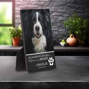 Placa Expositora Mascota Rústica Por Siempre en Nuestros Corazones