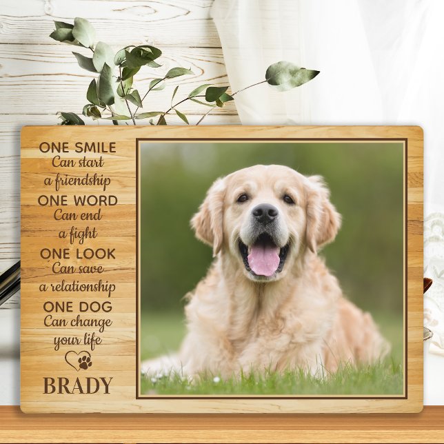 Placa Expositora Mascota Rústico Foto Perro Lover Cita Keepsake (Subido por el creador)