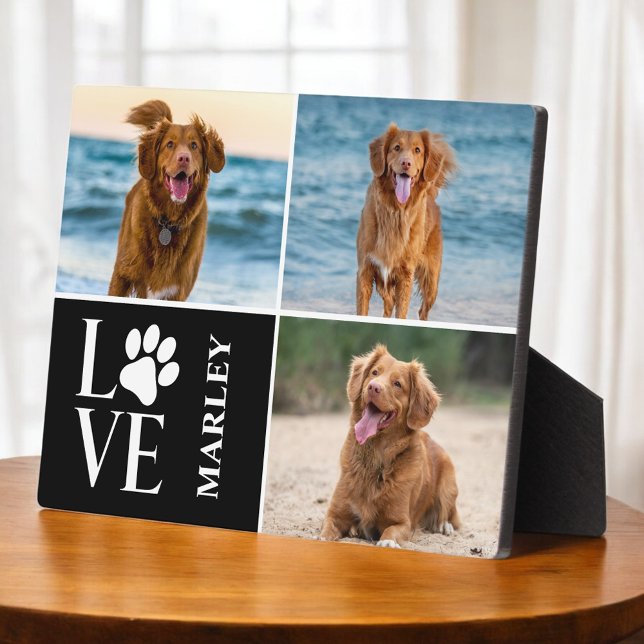 Placa Expositora Mascotas Amante de Perros Modernos 3 Colaje de Fot (Subido por el creador)