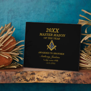 Placa Expositora Masonería Freemason Master Mason Lodge