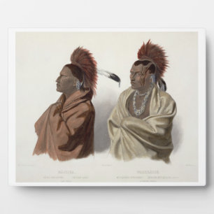 Placa Expositora Massika, un indio saki, y Wakusasse, un terremoto