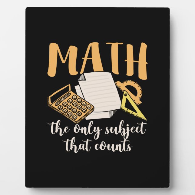 Placa Expositora Matemáticas Maestras El Único Asunto (Frente)