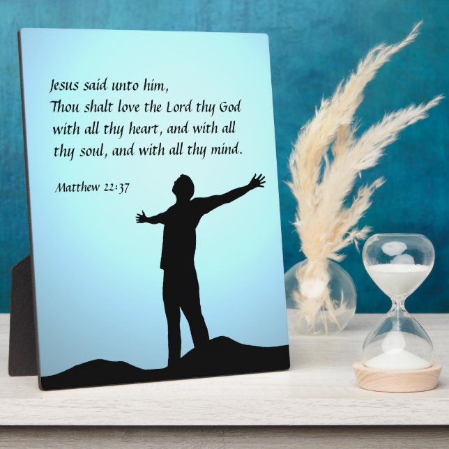 Placa Expositora Mateo 22:37 (Lado)