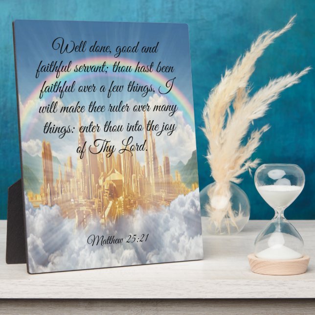 Placa Expositora Mateo 25:21 (Lado)