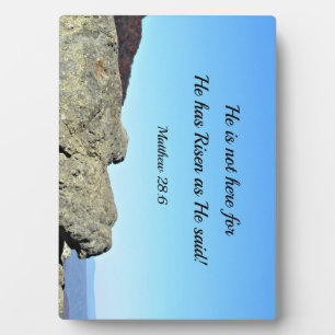 Placa Expositora Mateo 28:6 No está aquí, porque se ha levantado.