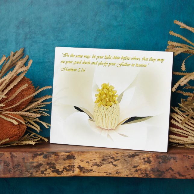 Placa Expositora Mateo 5:16 Inspirador (Lado)