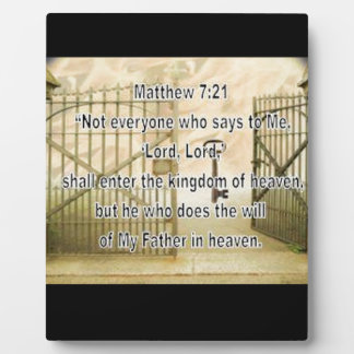Placa Expositora Mateo 7:21