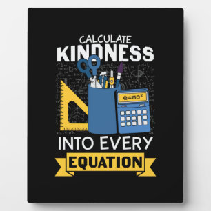Placa Expositora Math Teacher calcula amabilidad