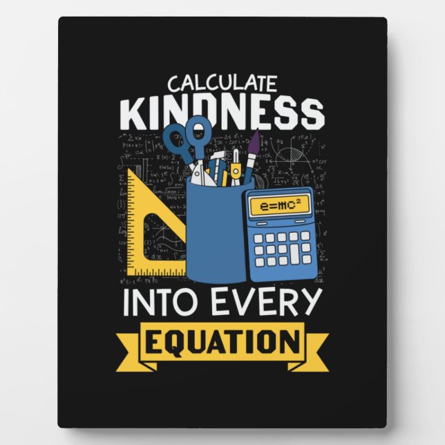 Placa Expositora Math Teacher calcula amabilidad (Frente)