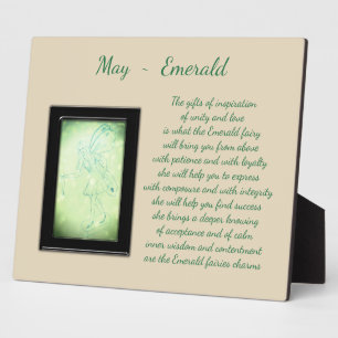 Placa Expositora May Birthstone Emerald