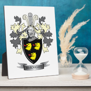 Placa Expositora McKnight Family Crest Coat of Arms