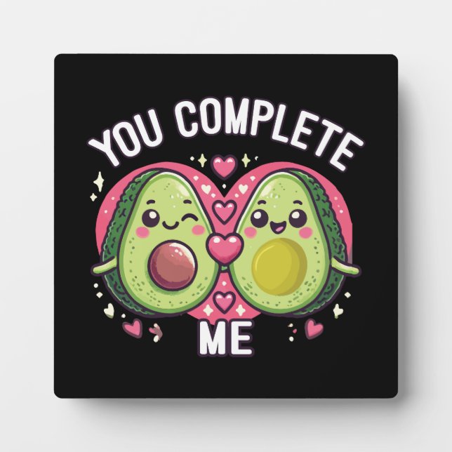 Placa Expositora Me completa - Cute Pareja De Aguacate (Frente)