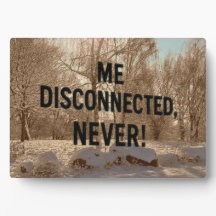 “Me Disconnected? Never!”