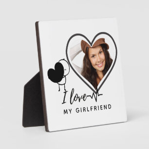 Placa Expositora Me encanta mi corazón personalizado de regalo de f