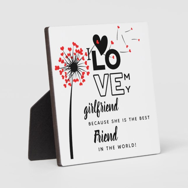 Placa Expositora Me encanta mi novia Personalizado mejor regalo de  (Anverso)