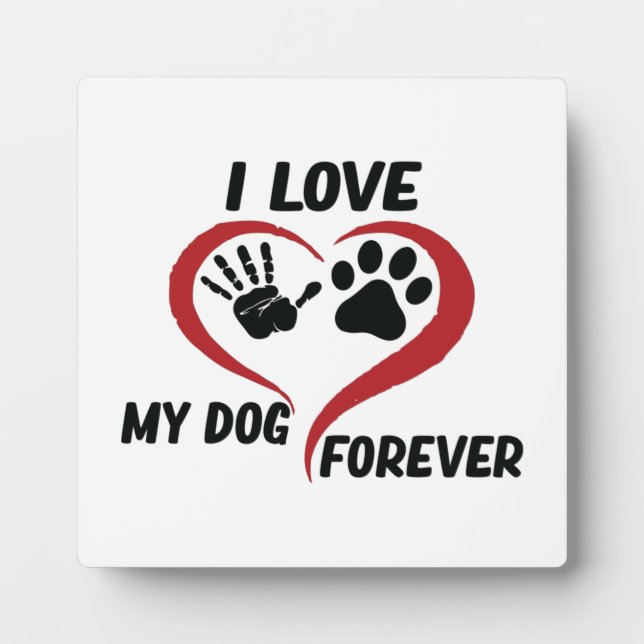 Placa Expositora Me encanta mi perro tirando almohada (Frente)