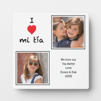 Placa Expositora Me encanta mi Tia 2 Photo Plaque