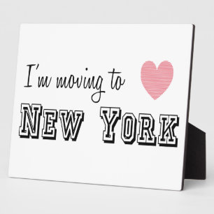 Placa Expositora Me mudo a Nueva York
