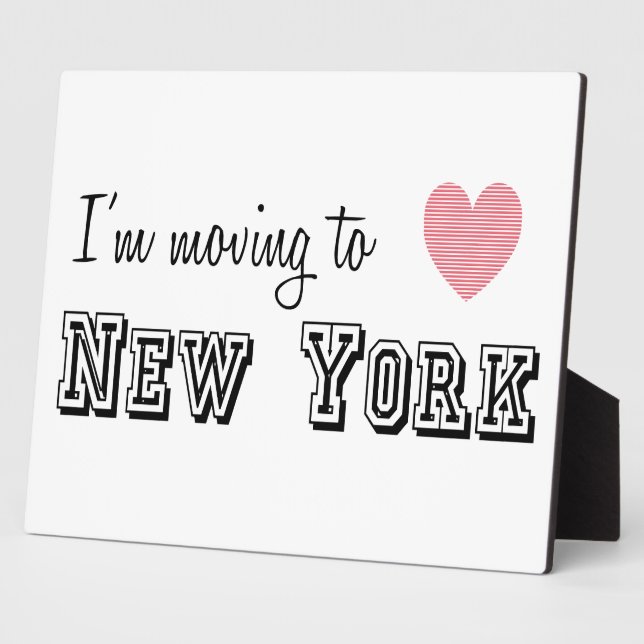 Placa Expositora Me mudo a Nueva York (Lado)